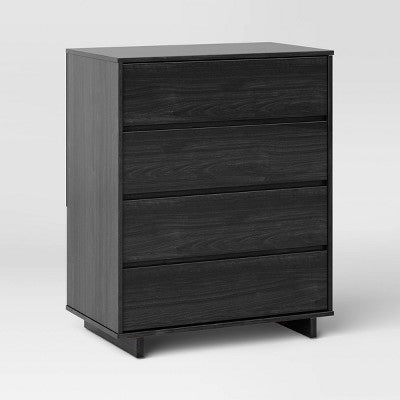 Modern 4 Drawer Dresser Black - Room Essentials (LOCAL PICKUP ONLY)