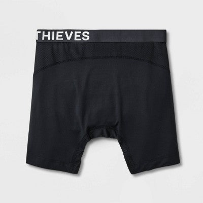 Pair of Thieves Men's SuperCool Long Leg Boxer Briefs 2pk - Black S
