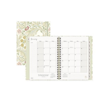 Morris & Co. 6"x9" by Blue Sky 2026 Weekly/Monthly Concealed Wirebound Planner Hardcover Leicester Floral