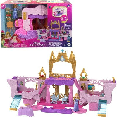 Disney Princess Carriage to Castle Transforming Playset 18pc