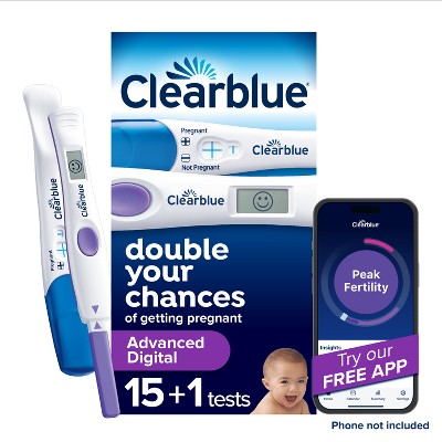 Clearblue Advanced Digital Ovulation Test + 1 Pregnancy Test - 15ct