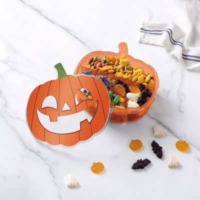 Cook With Color Jack-O-Lantern Halloween Snackle Box Food Storage Container