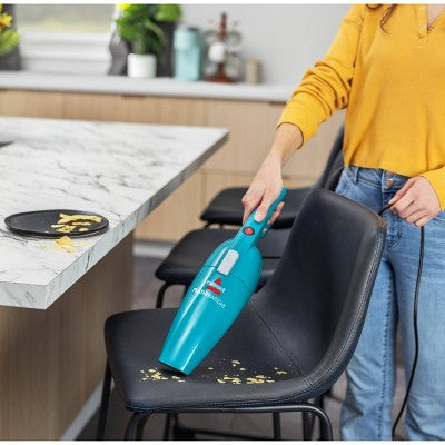 BISSELL Featherweight Lightweight Stick Vacuum 9.5" Cleaning Path Turquoise Blue: Bagless, Electric, Hard Floor, Pet Hair, 1 Speed, 15ft Cord (LOCAL PICKUP ONLY)