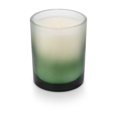 3.9oz Partially Frosted Glass Candle Green - Bullseye's Playground