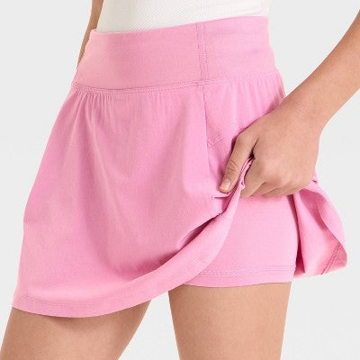 Girls' Woven Skort - All In Motion Rose Pink XL