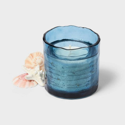 Glass LED Citronella Sun Salt Sea Scented Candle 3.5oz - Threshold