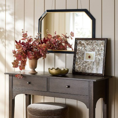 22" Mixed Fall Artificial Leaf Arrangement Red - Threshold designed with Studio McGee