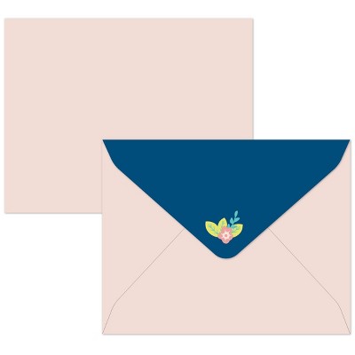 Green Inspired 10ct Hidden Flowers Thank You Cards: Floral Stationery Pack with Envelopes, Blank Inside, Multicolor