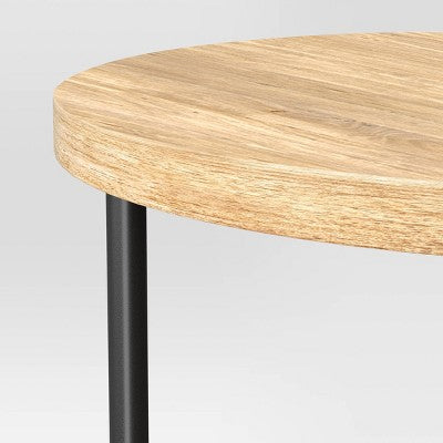 Wood and Metal Small Round Side Table Natural Finish - Room Essentials (LOCAL PICKUP ONLY)