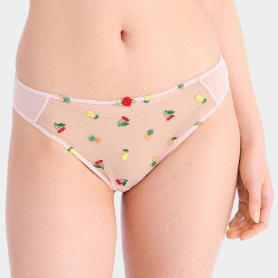 Parade Women's 2pk Silky Mesh Fashion Cheeky Underwear - Farmers Market/Eightball S: Recycled Nylon, Mid Rise, Cotton Gusset