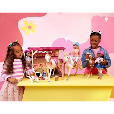 Glitter Girls Starlight 14" Horse with Tiara Accessory Set for 14" Dolls: Equestrian Toy with Comb & Plastic Materials