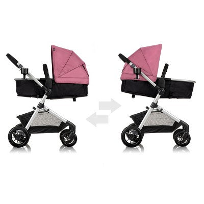 Evenflo Pivot Modular Travel System with LiteMax Infant Car Seat with Anti-Rebound Bar - Dusty Rose (LOCAL PICKUP ONLY)