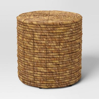 Wicker Storage Ottoman Natural- Room Essentials