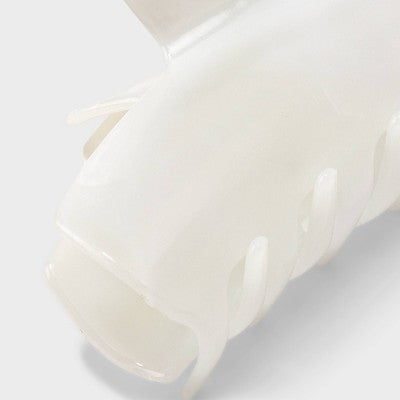 Swirl Hair Claw Clip - A New Day Heathered White: Securing Hair, Plastic & Steel, Solid Pattern