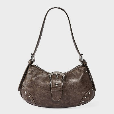 Curved Buckle Shoulder Bag - Wild Fable Brown