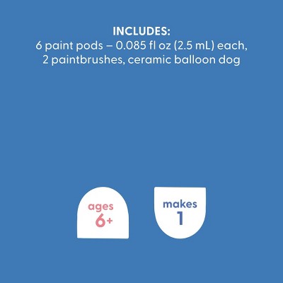 Ceramic Balloon Animal Dog Painting Craft Kit - Mondo Llama