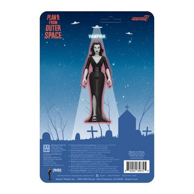 Super 7 ReAction Plan 9 From Outer Space Vampira Grayscale Action Figure