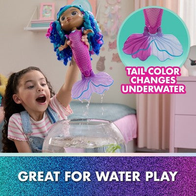 Gabby's Dollhouse: The Movie, Sing & Shine Mermaid Gabby, Waterproof Mermaid Doll, Lights & Sounds