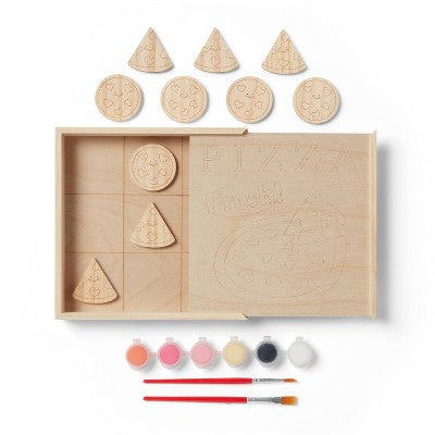 Valentine's Craft Paint - Your - Own Mini Pizza Tic - Tac - Toe Kit - Mondo Llama