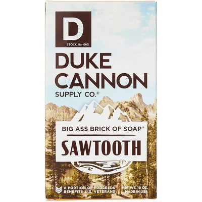 Duke Cannon Sawtooth Big Brick of Soap - Alpine Air & Cedarwood Bar Soap for Men - 10 oz