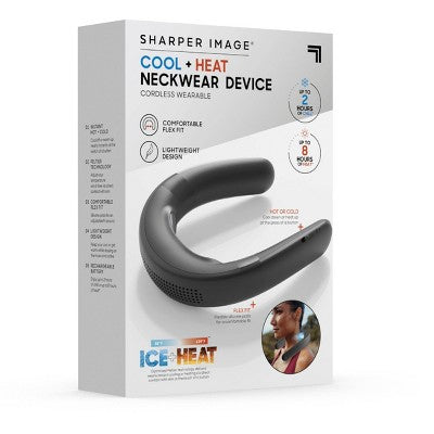 Sharper Image Cordless Cool and Heat Neckwear Device Black
