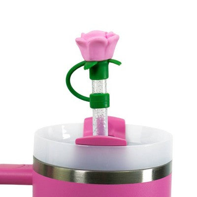 CharCharms 4pk Flowers Straw Toppers