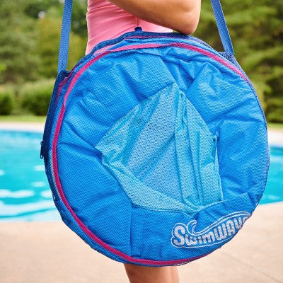 SwimWays Spring Float Papasan Inflatable Pool Lounger with Hyper-Flate Valve - Aqua: 1 Person Capacity