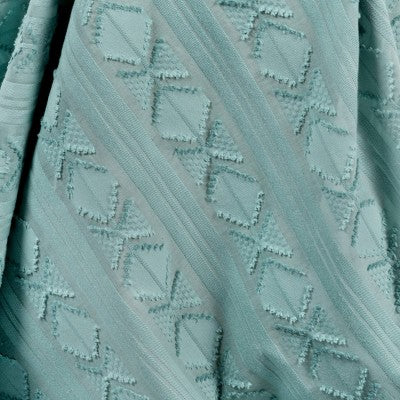 54"x84" Light Filtering Boho Diamond Clip Curtain Panel Blue - Threshold