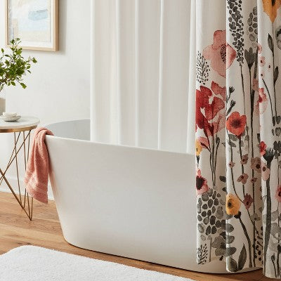 71"x71" Heavy Weight Color Shower Liner White - Threshold