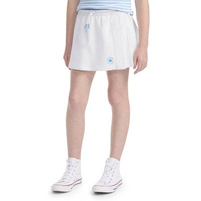 Converse Girls' French Terry Skort - White XL