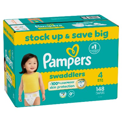 Pampers Swaddlers Sensitive Disposable Diapers - Size 4 - 148ct