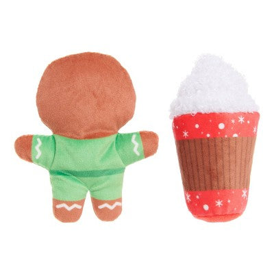 BARK Holiday Santa's Workchomp Jolly Jitterbread Man Dog Plush Toy