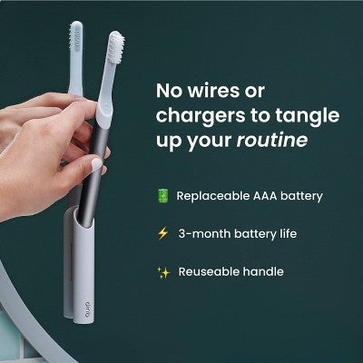 quip Sonic Electric Metal Toothbrush and Travel Case - Black