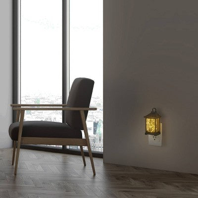 Globe Electric On/Off Switch Twinkle Stringlight Night Light with 2 Light Modes: LED Kids' Nightlight, Wall Plug, Black