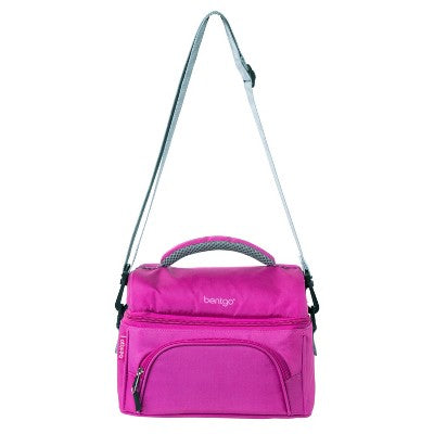 Bentgo Deluxe Lunch Bag, Durable & Insulated Bag, Internal Mesh Pocket & 2-Way Zippers - Purple
