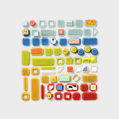 Interlocking Building Blocks Set - 80pc - Gigglescape: Educational Manipulatives, Fine Motor Skills, Ages 3+
