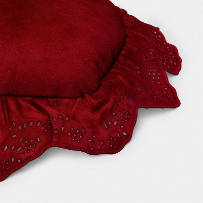 Valentine's Day Ruffled Heart Pillow - Threshold