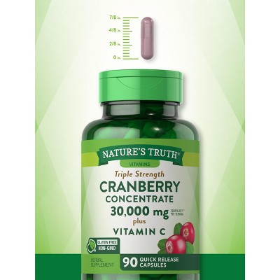 Nature's Truth Cranberry 30,000 mg + Vitamin C | 90 Capsules