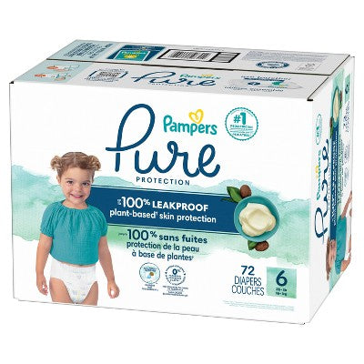 Pampers Pure Protection Diapers Pack - Size 6 - 72ct