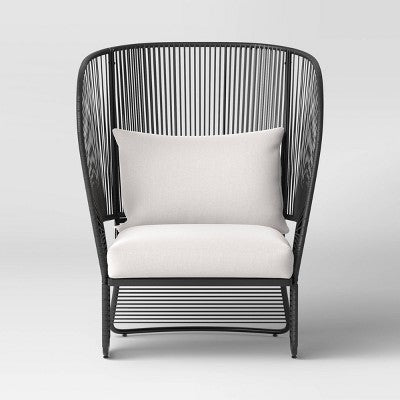Mackworth Patio Statement Armless Chair Black - Threshold (LOCAL PICKUP ONLY)