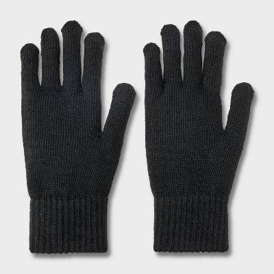 Men's Knit Touch Gloves - Goodfellow & Co Black One Size