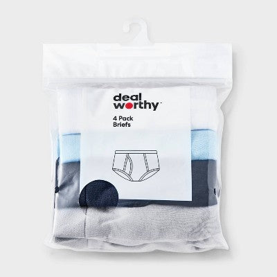 Toddler Boys' 4pk Briefs - Dealworthy 2T-3T: Pull-On, Knit Fabric