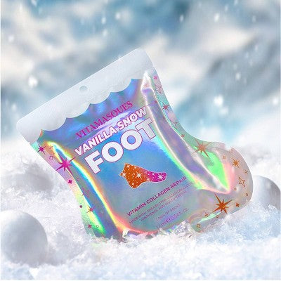 Vitamasques Stocking Stuffer Vanilla Snow Moisturizing Foot Mask - 0.54 fl oz