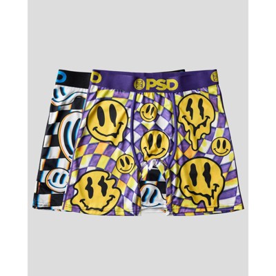 PSD Men's Smile Dimension Print Briefs - Purple/Gold S