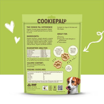 Cookie Pal Peanut Butter and Apple Soft Baked Human Grade and Organic Dog Treats - 8.8oz