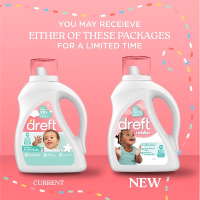 Dreft Toddler HE Fights Stains Removes Odors Liquid Laundry Detergent 64 Loads - 84 fl oz