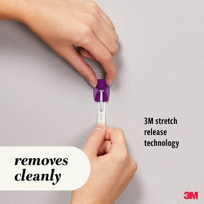 Command 4pk Damage-Free Small Wire Hooks Candied Plum