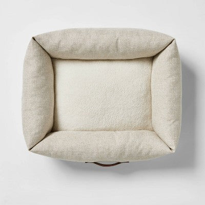 Neutral 4-Sided Bolster Dog Bed - Boots & Barkley - Cream - M (LOCAL PICKUP ONLY)
