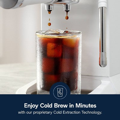 DeLonghi Dedica Duo Espresso and Cold Brew Machine with Milk Frother for Hot & Iced Coffee, Cappuccinos, Lattes & More Vanilla