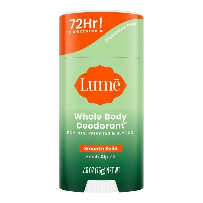 Lume Solid Deodorant Stick - Fresh Alpine - 2.6oz